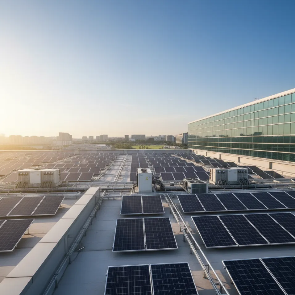 panneaux solaire installé sur batiment professionels